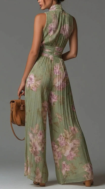 LENA — Chiffon-Jumpsuit mit Blumenmuster